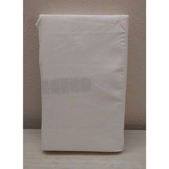 Ralph Lauren Organic Sateen HANDKERCHIEF EMROIDERY King Pillowcases Studio White - Picture 4 of 8